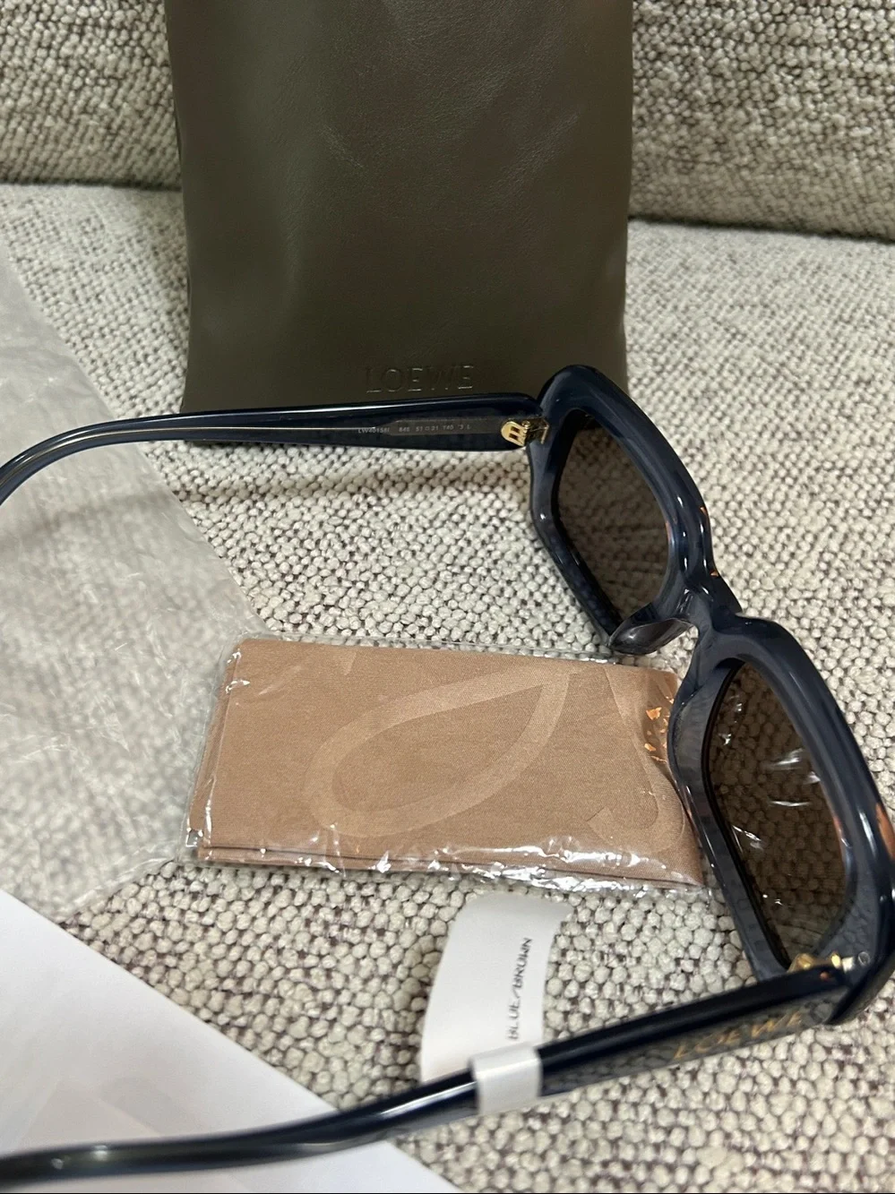 Loewe Slim 54MM Rectangular Sunglasses Blue